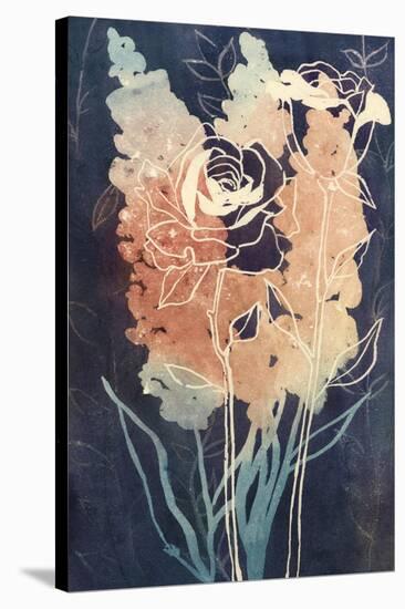 Flowers at Midnight II-Grace Popp-Stretched Canvas