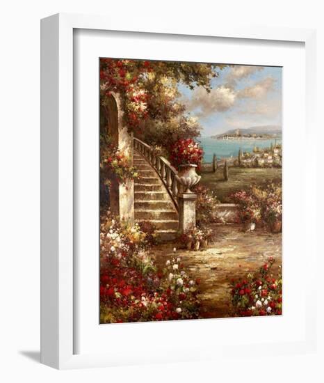 Flowers at the Stairs-Horwich-Framed Art Print