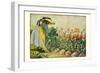Flowers Being Watered - Mary, Mary-Jesse Willcox Smith-Framed Art Print