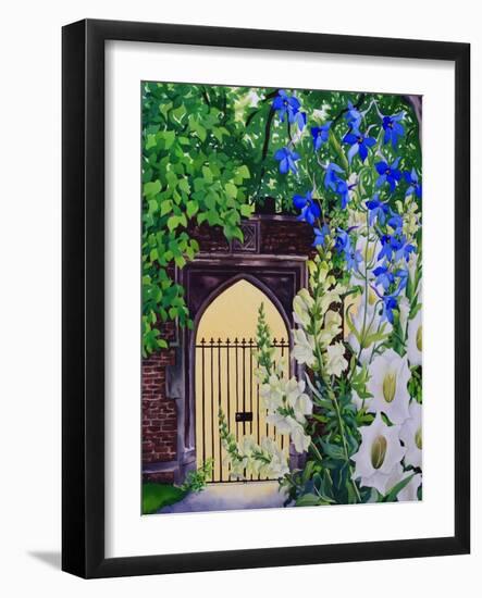 Flowers by a Sunlit Gateway, 2008-Christopher Ryland-Framed Giclee Print