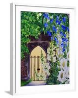 Flowers by a Sunlit Gateway, 2008-Christopher Ryland-Framed Giclee Print