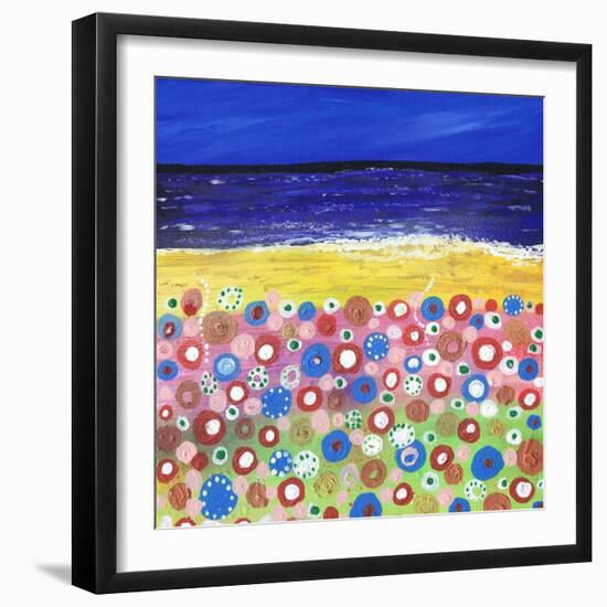 Flowers by the Beach-Caroline Duncan-Framed Giclee Print