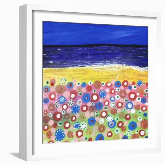 Flowers by the Beach-Caroline Duncan-Framed Giclee Print