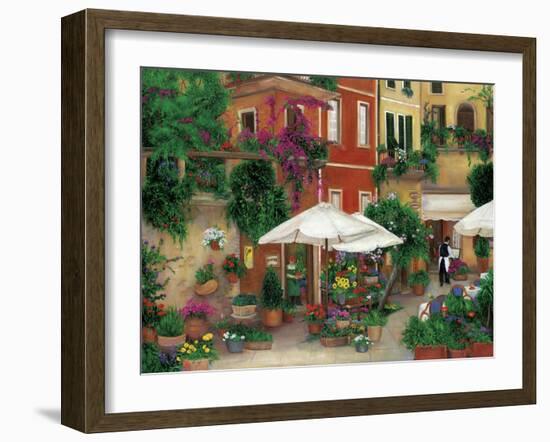 Flowers by the Cafe-Betty Lou-Framed Giclee Print