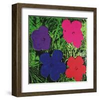 Flowers, c.1964 (1 purple, 1 blue, 1 pink, 1 red)-Andy Warhol-Framed Art Print