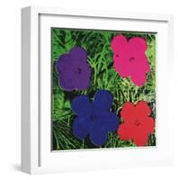 Flowers, c.1964 (1 purple, 1 blue, 1 pink, 1 red)-Andy Warhol-Framed Art Print