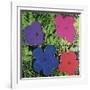 Flowers, C. 1964 (1 Purple, 1 Blue, 1 Pink, 1 Red)-Andy Warhol-Framed Art Print