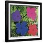 Flowers, C. 1964 (1 Purple, 1 Blue, 1 Pink, 1 Red)-Andy Warhol-Framed Art Print