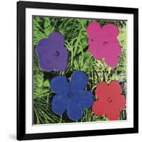 Flowers, c. 1964 (1 purple, 1 blue, 1 pink, 1 red)-Andy Warhol-Framed Art Print