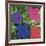 Flowers, c. 1964 (1 purple, 1 blue, 1 pink, 1 red)-Andy Warhol-Framed Art Print