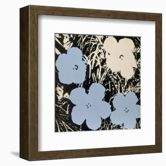 Flowers, c.1965 (Blue, Ivory)-Andy Warhol-Framed Art Print