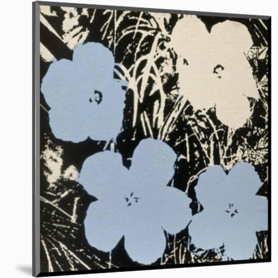 Flowers, c.1965 (Blue, Ivory)-Andy Warhol-Mounted Art Print