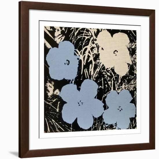 Flowers, c.1965 (Blue, Ivory)-Andy Warhol-Framed Giclee Print