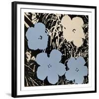 Flowers, c.1965 (Blue, Ivory)-Andy Warhol-Framed Giclee Print