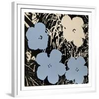 Flowers, c.1965 (Blue, Ivory)-Andy Warhol-Framed Giclee Print