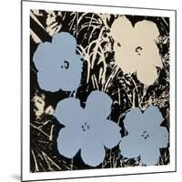 Flowers, c.1965 (Blue, Ivory)-Andy Warhol-Mounted Giclee Print