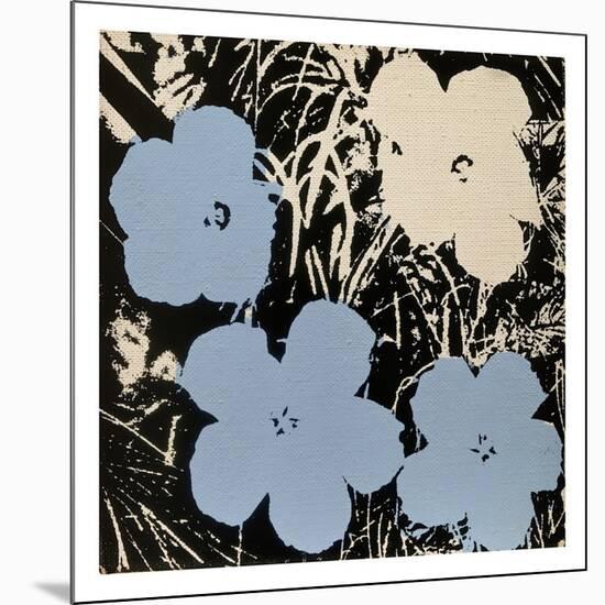 Flowers, c.1965 (Blue, Ivory)-Andy Warhol-Mounted Giclee Print