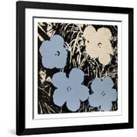 Flowers, c.1965 (Blue, Ivory)-Andy Warhol-Framed Giclee Print