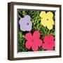 Flowers, c.1970 (1 purple, 1 yellow, 2 pink)-Andy Warhol-Framed Art Print