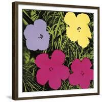 Flowers, c.1970 (1 Purple, c.1 Yellow, 2 Pink)-Andy Warhol-Framed Giclee Print