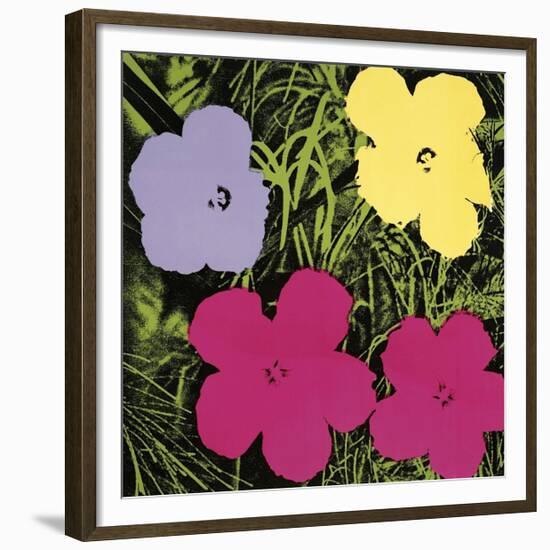 Flowers, c.1970 (1 Purple, c.1 Yellow, 2 Pink)-Andy Warhol-Framed Giclee Print