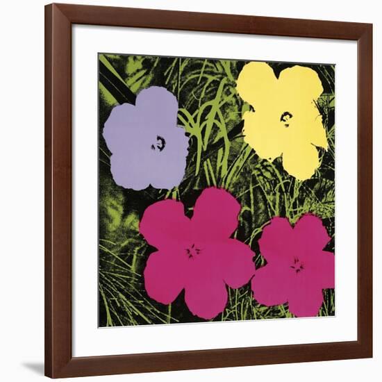 Flowers, c.1970 (1 Purple, c.1 Yellow, 2 Pink)-Andy Warhol-Framed Giclee Print