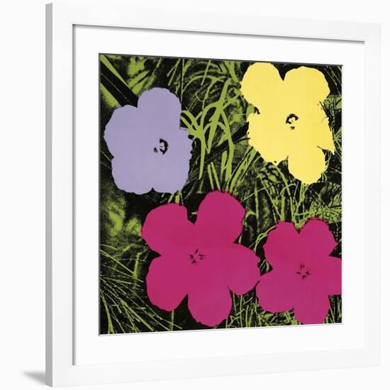 Flowers, c.1970 (1 Purple, c.1 Yellow, 2 Pink)-Andy Warhol-Framed Giclee Print