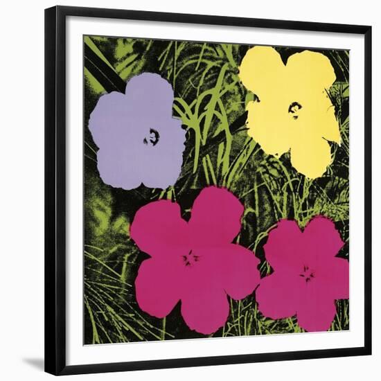 Flowers, c.1970 (1 Purple, c.1 Yellow, 2 Pink)-Andy Warhol-Framed Giclee Print