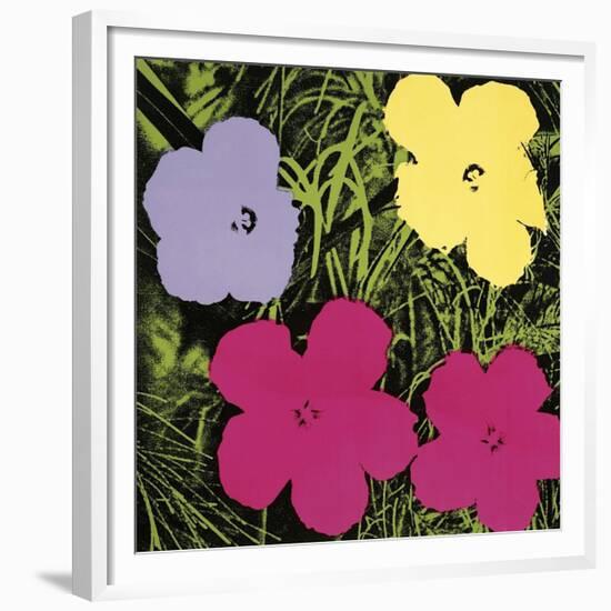 Flowers, c.1970 (1 Purple, c.1 Yellow, 2 Pink)-Andy Warhol-Framed Giclee Print