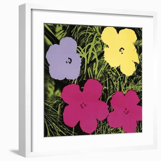 Flowers, c.1970 (1 Purple, c.1 Yellow, 2 Pink)-Andy Warhol-Framed Giclee Print