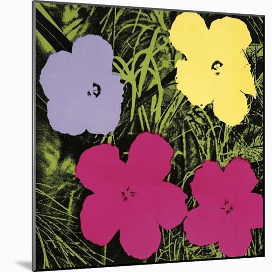 Flowers, c.1970 (1 Purple, c.1 Yellow, 2 Pink)-Andy Warhol-Mounted Giclee Print