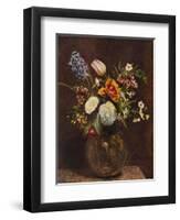 'Flowers', c19th century-Henri Fantin-Latour-Framed Giclee Print