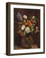 'Flowers', c19th century-Henri Fantin-Latour-Framed Giclee Print