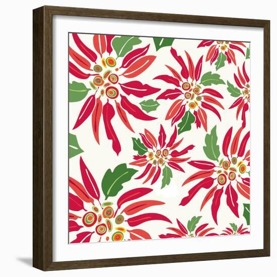 Flowers, Chistmas Star Flower Color-Belen Mena-Framed Giclee Print