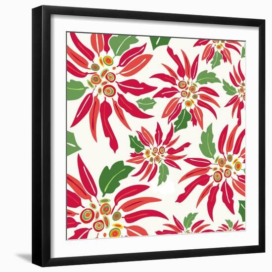 Flowers, Chistmas Star Flower Color-Belen Mena-Framed Giclee Print