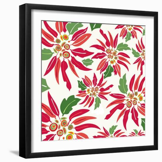 Flowers, Chistmas Star Flower Color-Belen Mena-Framed Giclee Print