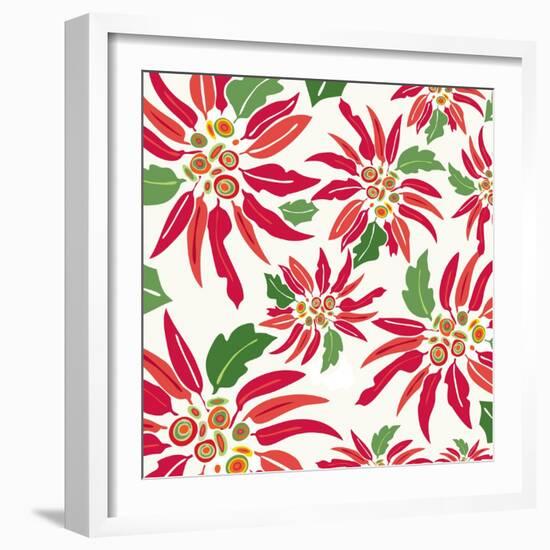 Flowers, Chistmas Star Flower Color-Belen Mena-Framed Giclee Print