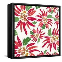 Flowers, Chistmas Star Flower Color-Belen Mena-Framed Stretched Canvas