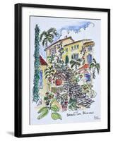 Flowers cover the town of Bormes-les-Mimosas, Provence-alpes-cote d'azur, France-Richard Lawrence-Framed Photographic Print