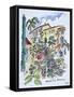 Flowers cover the town of Bormes-les-Mimosas, Provence-alpes-cote d'azur, France-Richard Lawrence-Framed Stretched Canvas