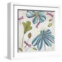 Flowers & Dragonflies-Tandi Venter-Framed Giclee Print