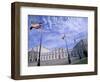 Flowers, Flags and Guards at the Presidential Palace, Santiago, Chile-Lin Alder-Framed Photographic Print