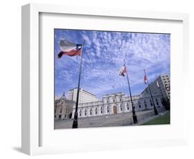 Flowers, Flags and Guards at the Presidential Palace, Santiago, Chile-Lin Alder-Framed Photographic Print