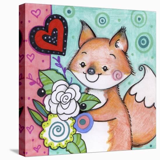 Flowers For Fox-Valarie Wade-Stretched Canvas