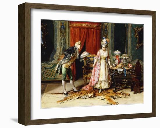 Flowers for her Ladyship-Cesare Auguste Detti-Framed Giclee Print