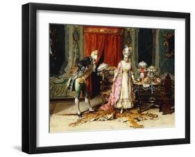 Flowers for her Ladyship-Cesare Auguste Detti-Framed Giclee Print