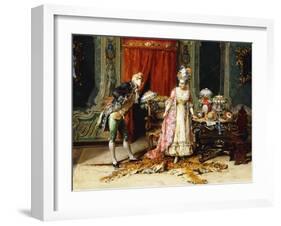 Flowers for her Ladyship-Cesare Auguste Detti-Framed Giclee Print