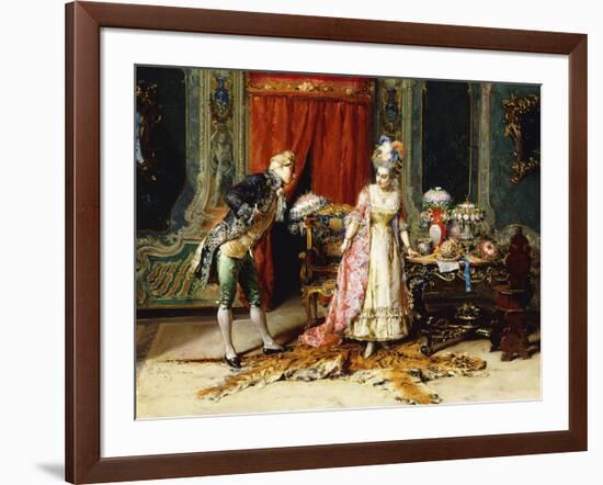 Flowers for her Ladyship-Cesare Auguste Detti-Framed Giclee Print