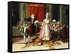 Flowers for her Ladyship-Cesare Auguste Detti-Framed Stretched Canvas