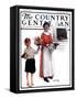 "Flowers for Pie," Country Gentleman Cover, June 6, 1925-Angus MacDonall-Framed Stretched Canvas